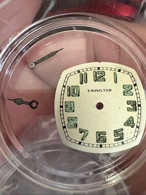 Hamilton Cream Dial Wall Accent with Green Numerals